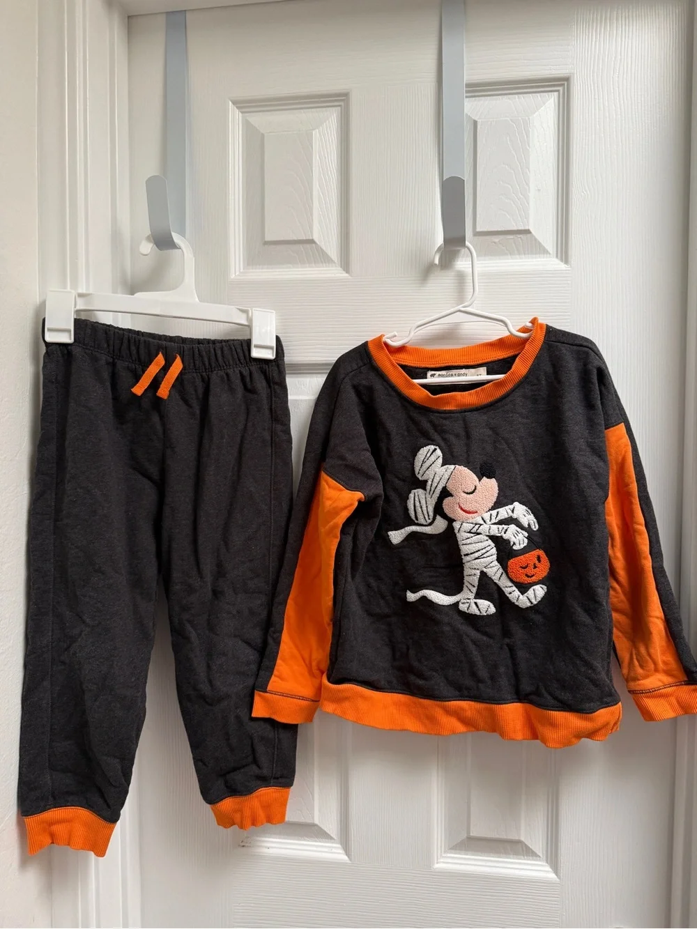 Monica + Andy x Disney Mickey Mouse Halloween kids sweatshirt and pants set